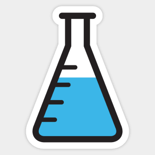 Erlenmeyer flask with liquid Sticker